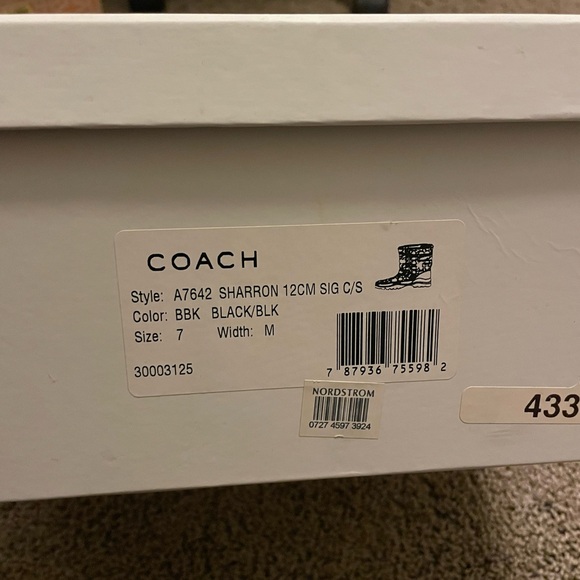 Coach Black Patterned Boots - Picture 5 of 5